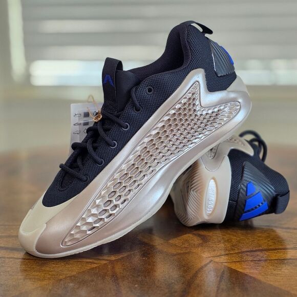Adidas Anthony Edwards AE 1 Low Champagne Metallic Black Shoes JQ6133 Men's 9.5 - Picture 1 of 13